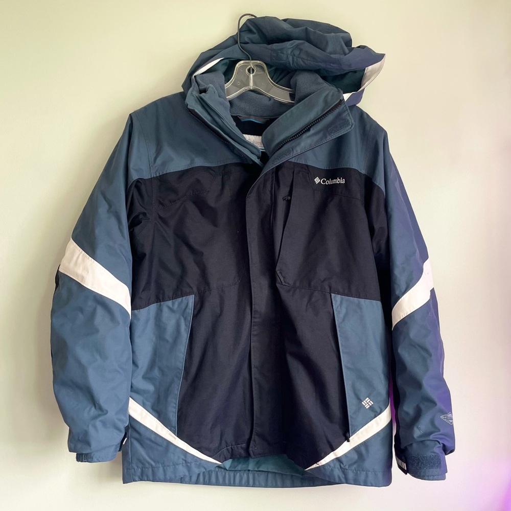 boys blue/grey columbia winter jacket